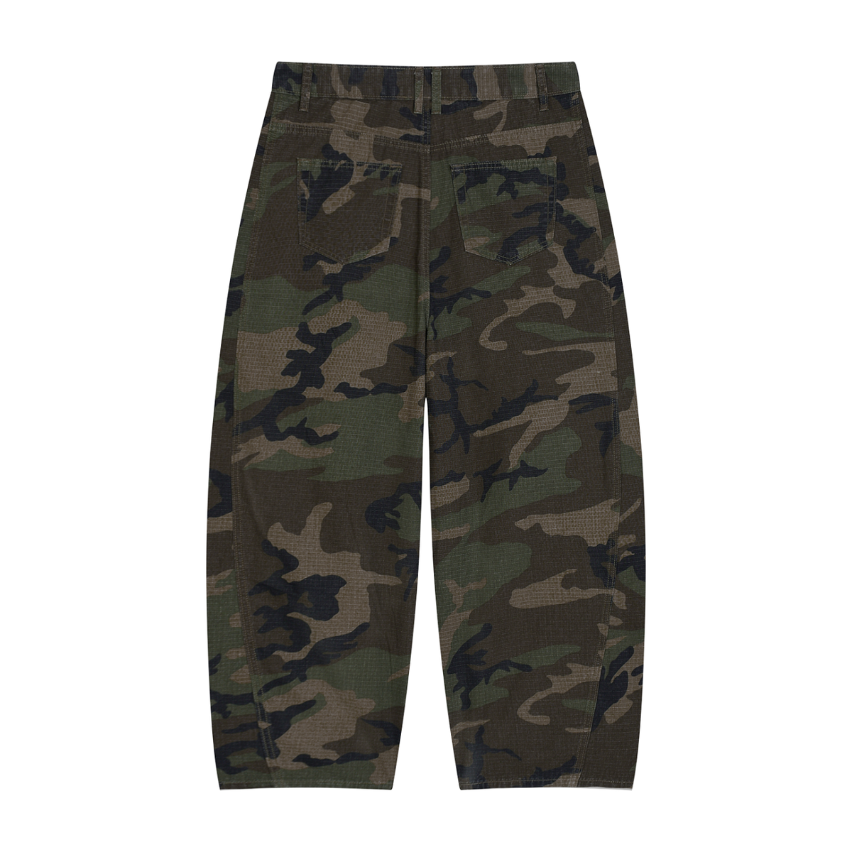 The Camo Barrel-Leg Cargo Pants