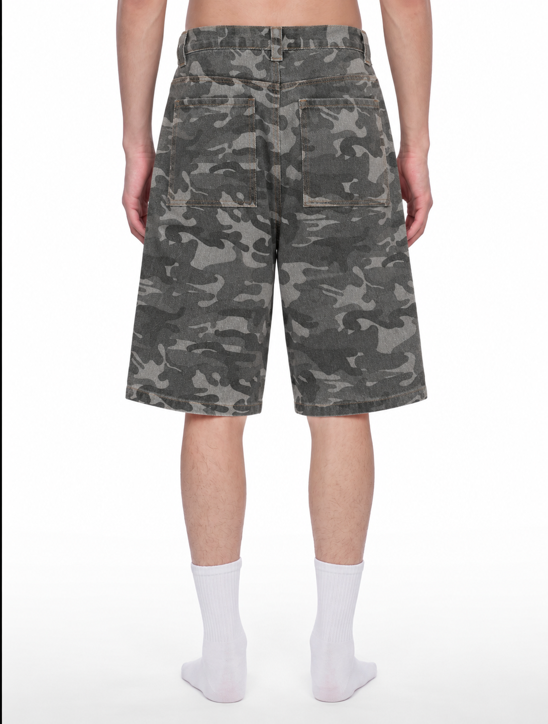 Wide Leg Camo Shorts