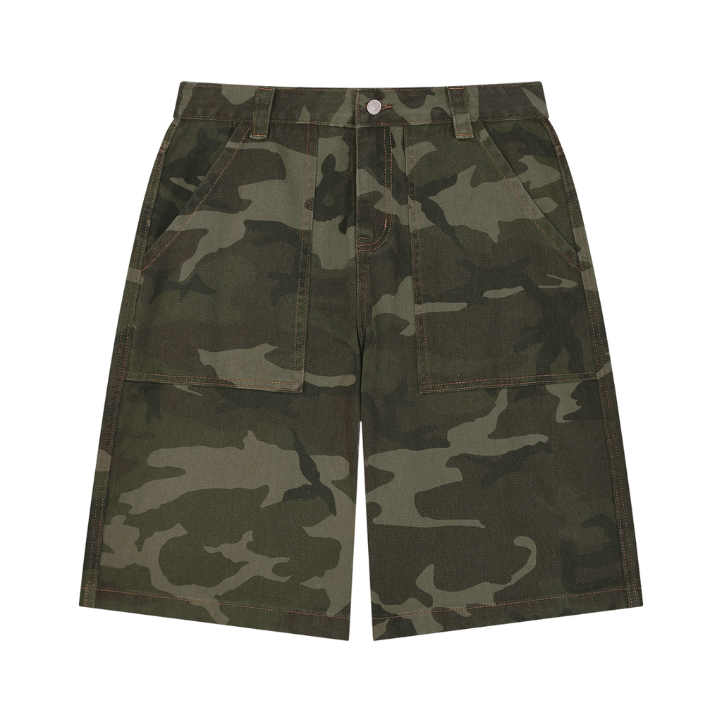 Wide Leg Camo Shorts