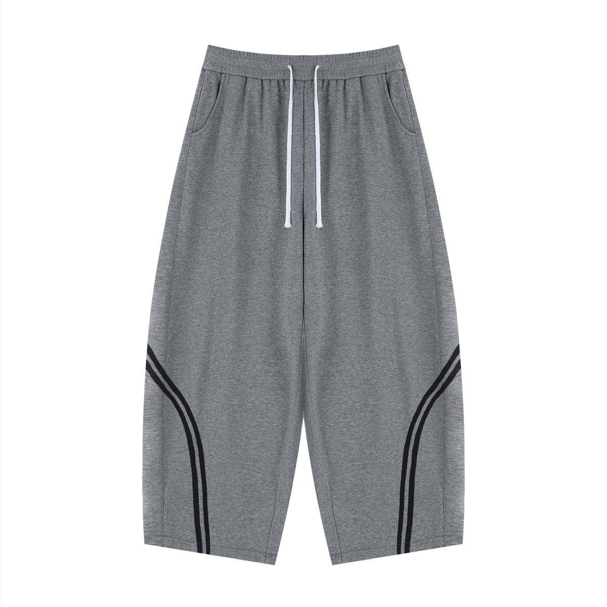 The Double Stripe Wide-Leg Shorts