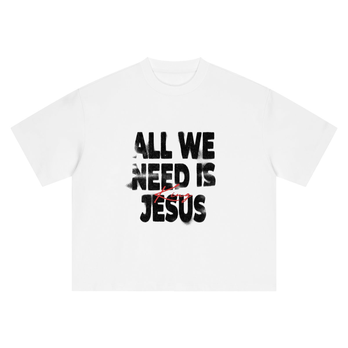 The "All We Need Is Jesus" Boxy Oversized T-Shirt