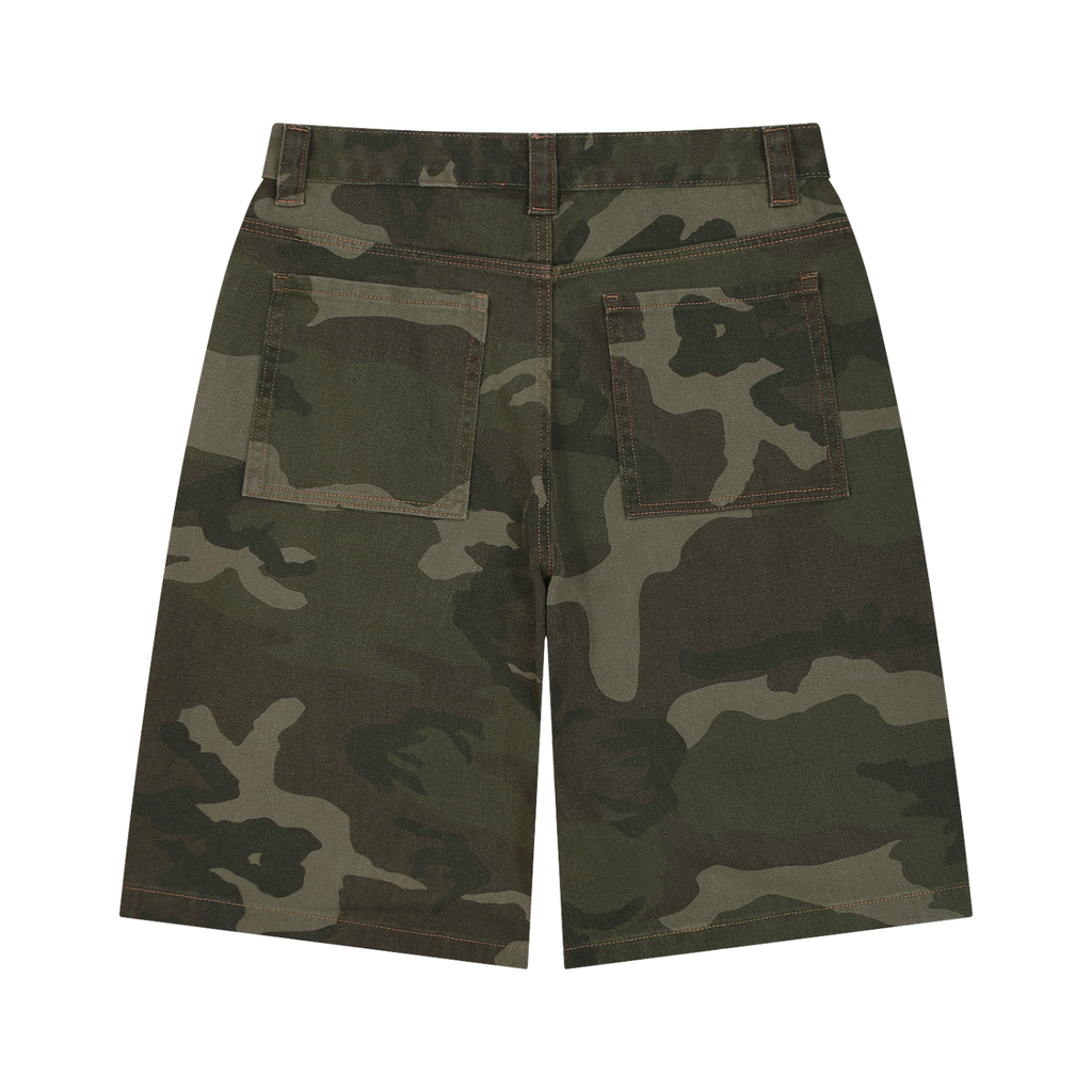 Wide Leg Camo Shorts