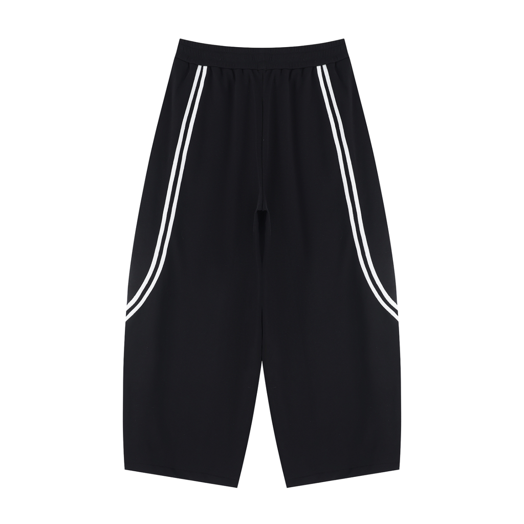 The Double Stripe Wide-Leg Shorts