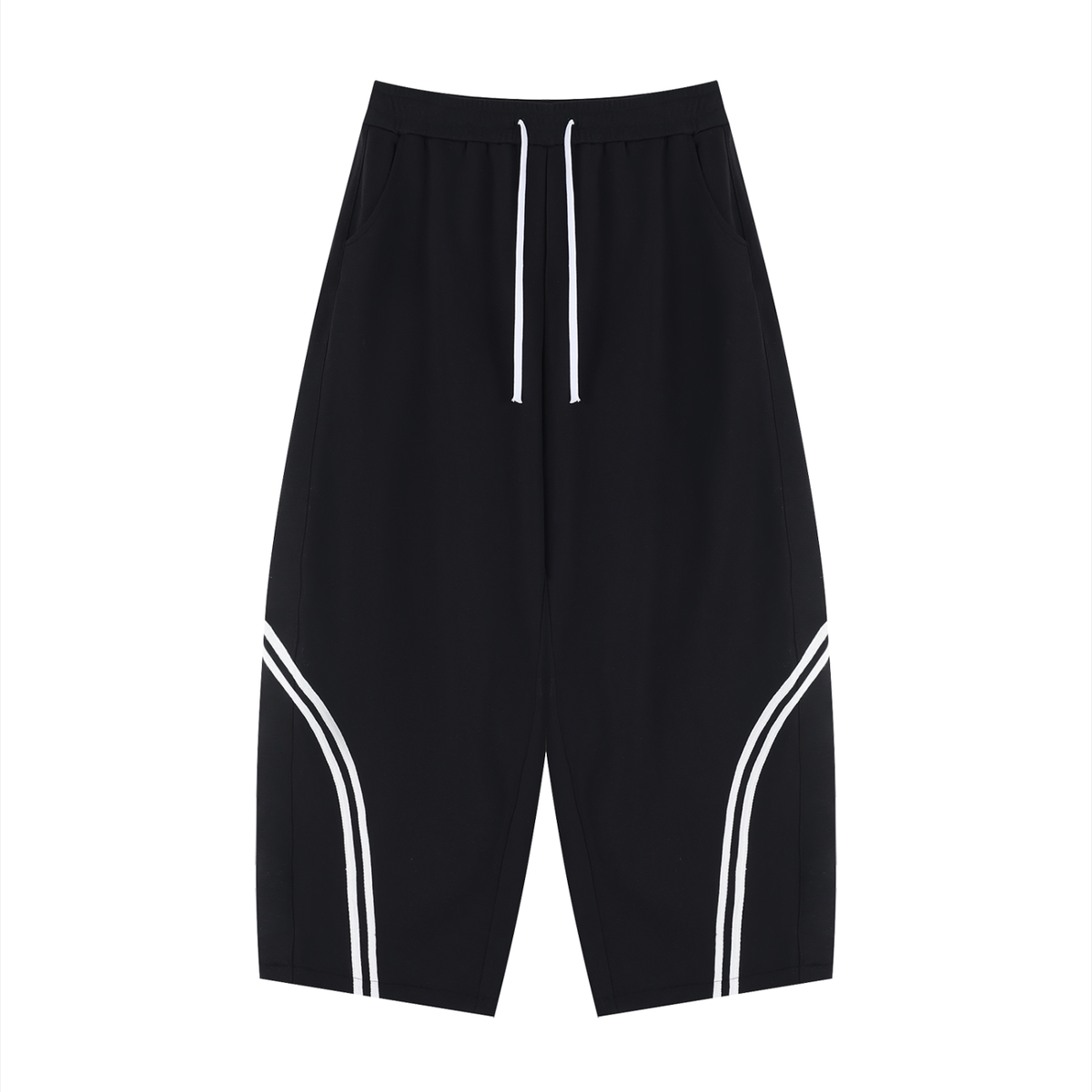 The Double Stripe Wide-Leg Shorts