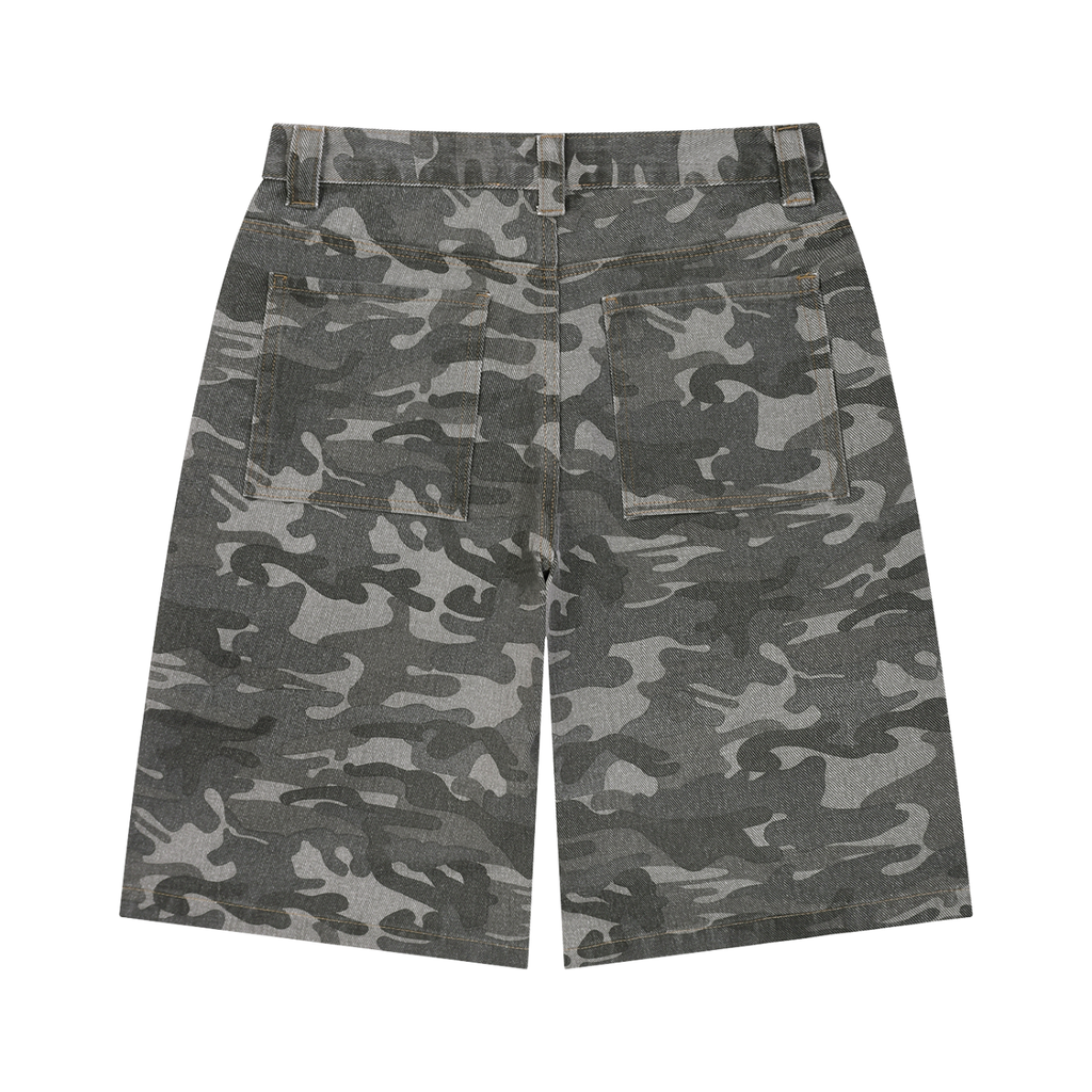 Wide Leg Camo Shorts