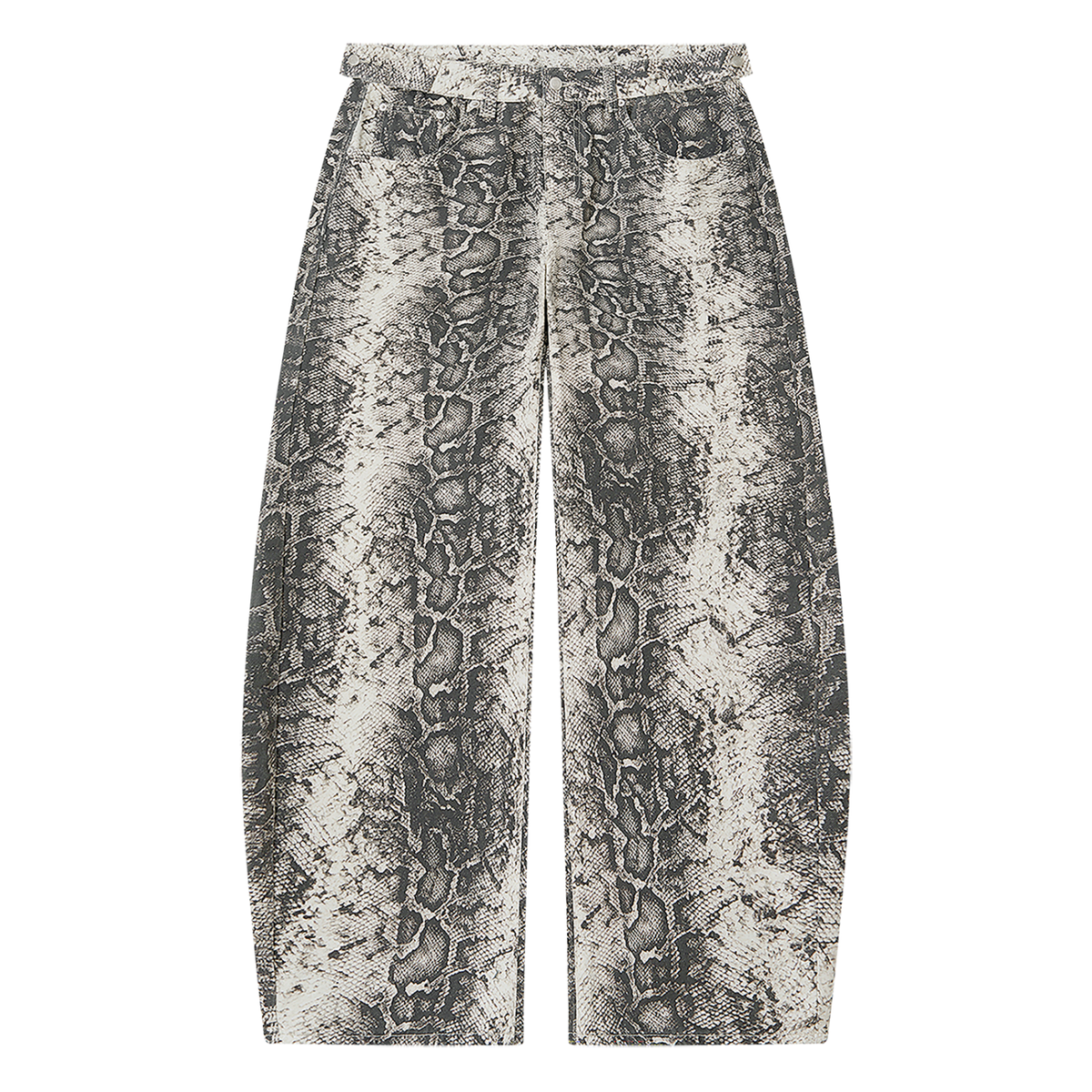 The Snakeskin Barrel Jeans