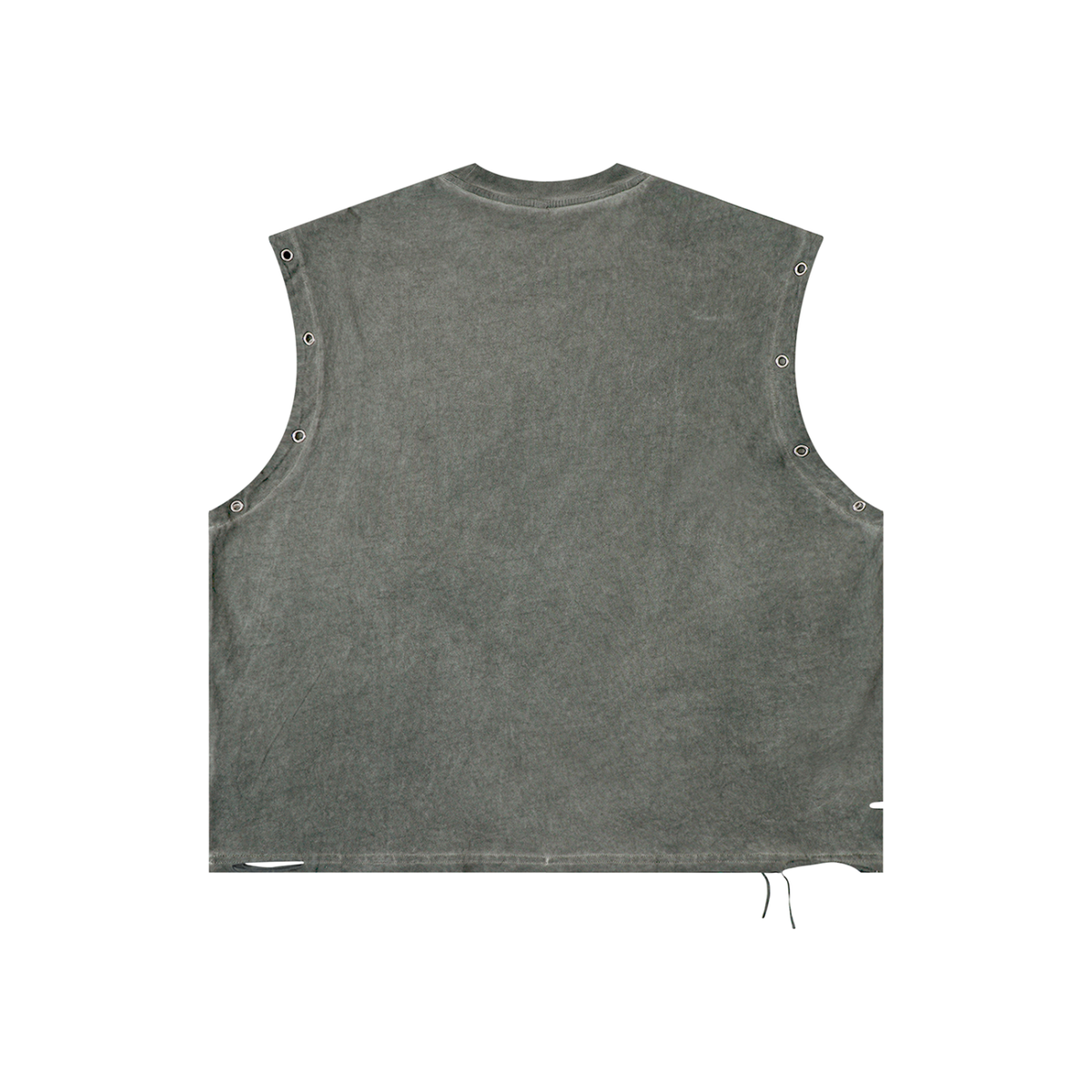 The "Unsaid" Distressed Grommet Eyelet Tank Top