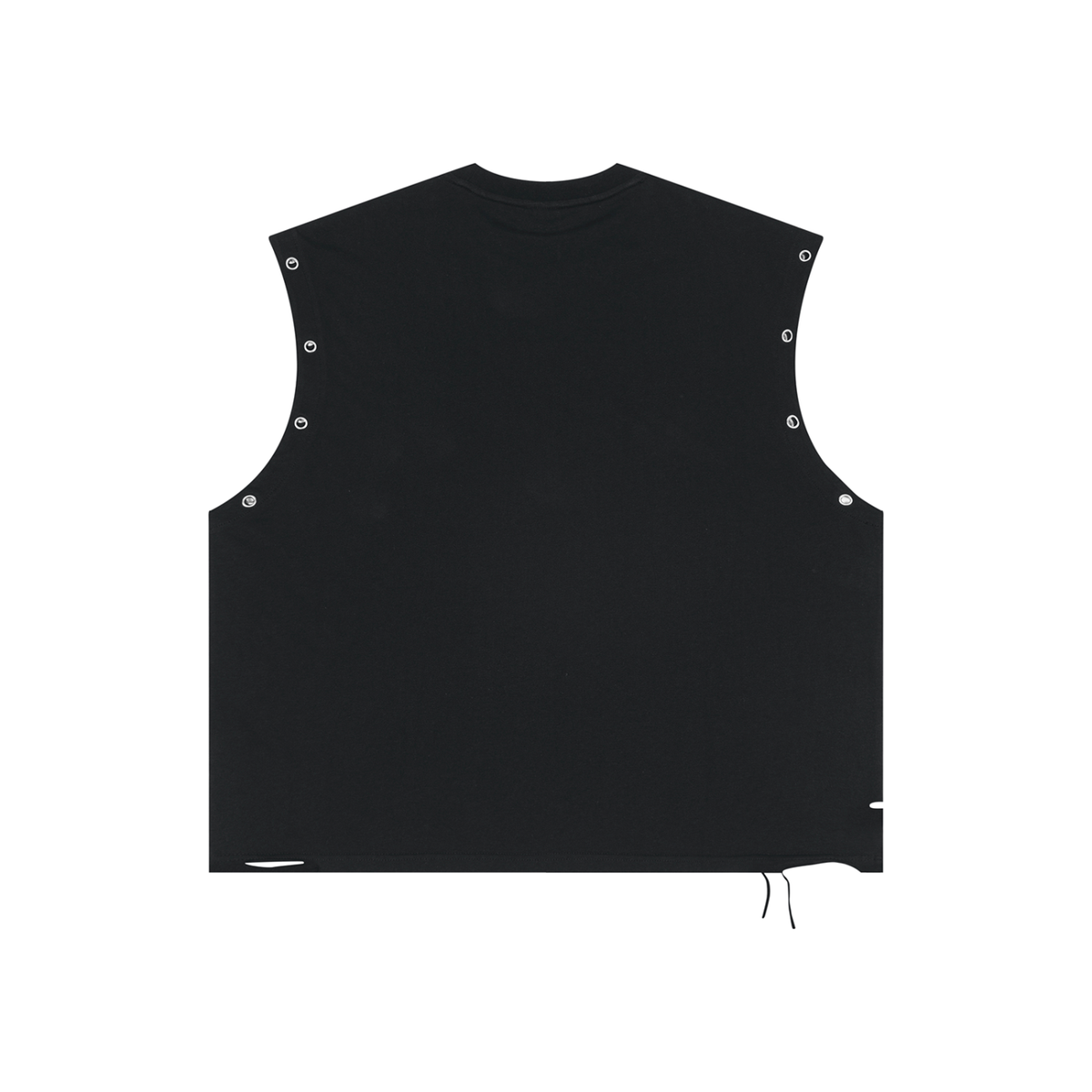 The "Unsaid" Distressed Grommet Eyelet Tank Top