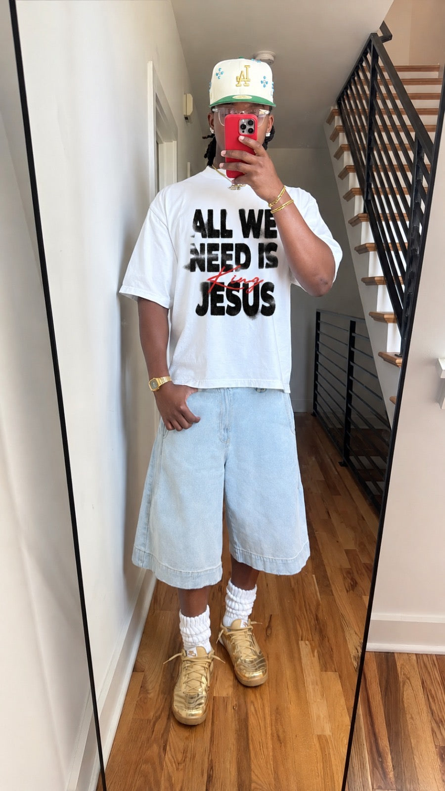 The "All We Need Is Jesus" Boxy Oversized T-Shirt