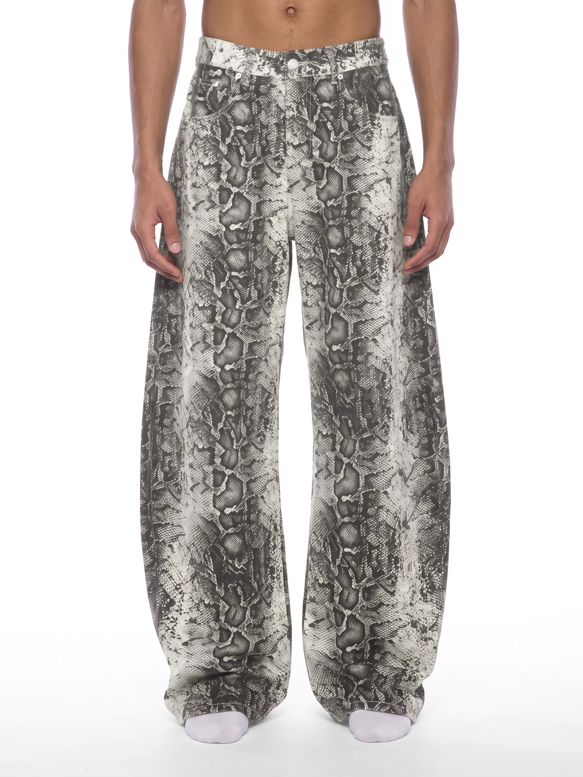 The Snakeskin Barrel Jeans