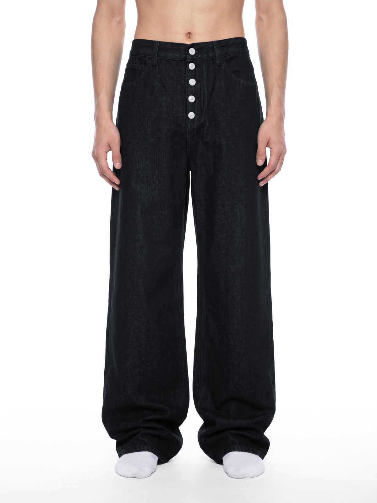 The Exposed Button-Fly Wide-Leg Jeans