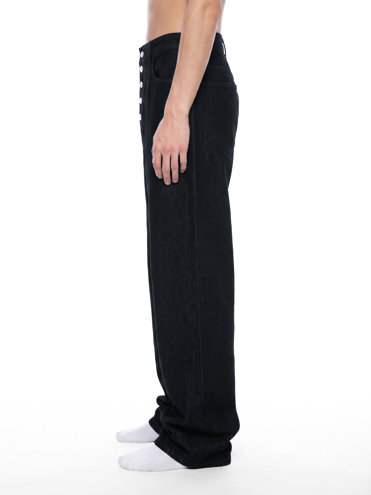 The Exposed Button-Fly Wide-Leg Jeans