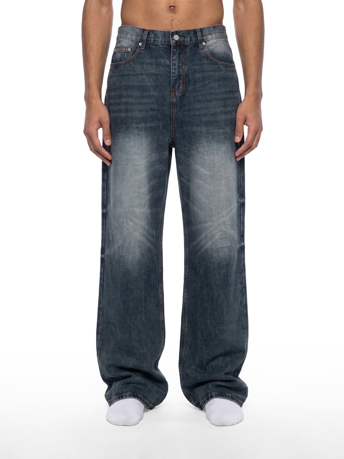 Vintage Wash Denim Jeans