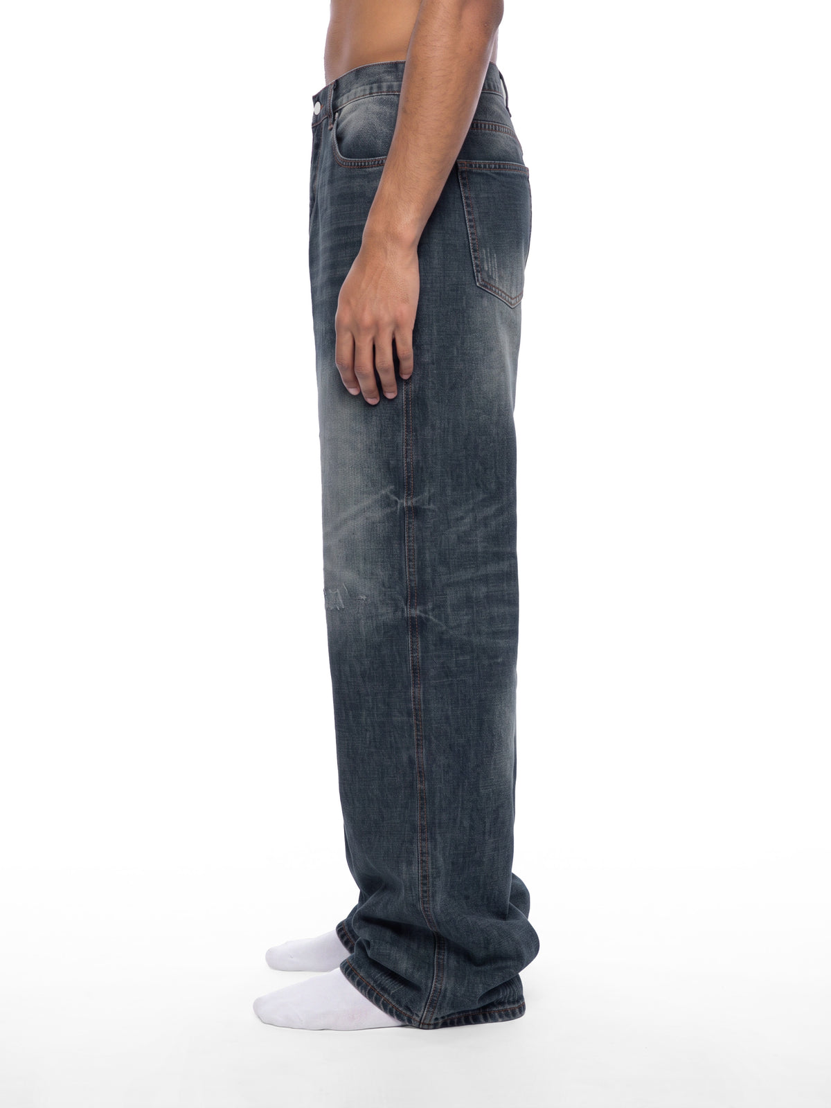 Vintage Wash Denim Jeans