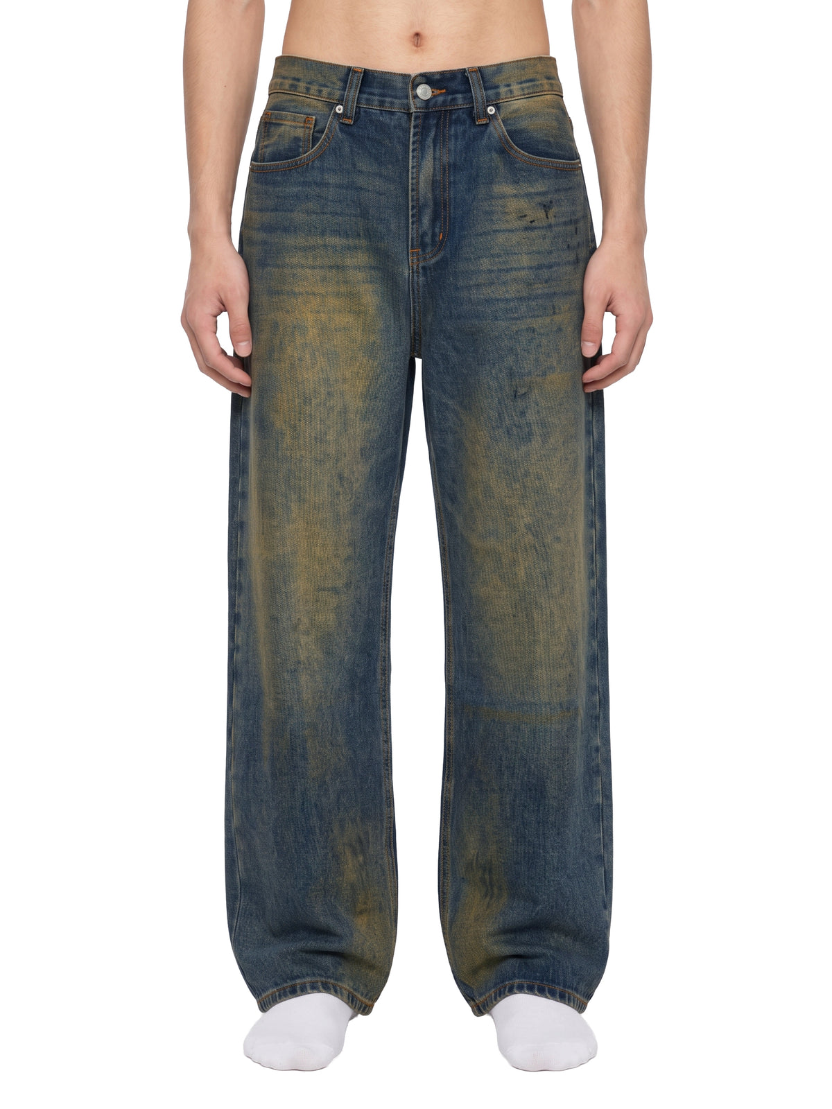 The Mud-Wash Vintage Wide-Leg Jeans