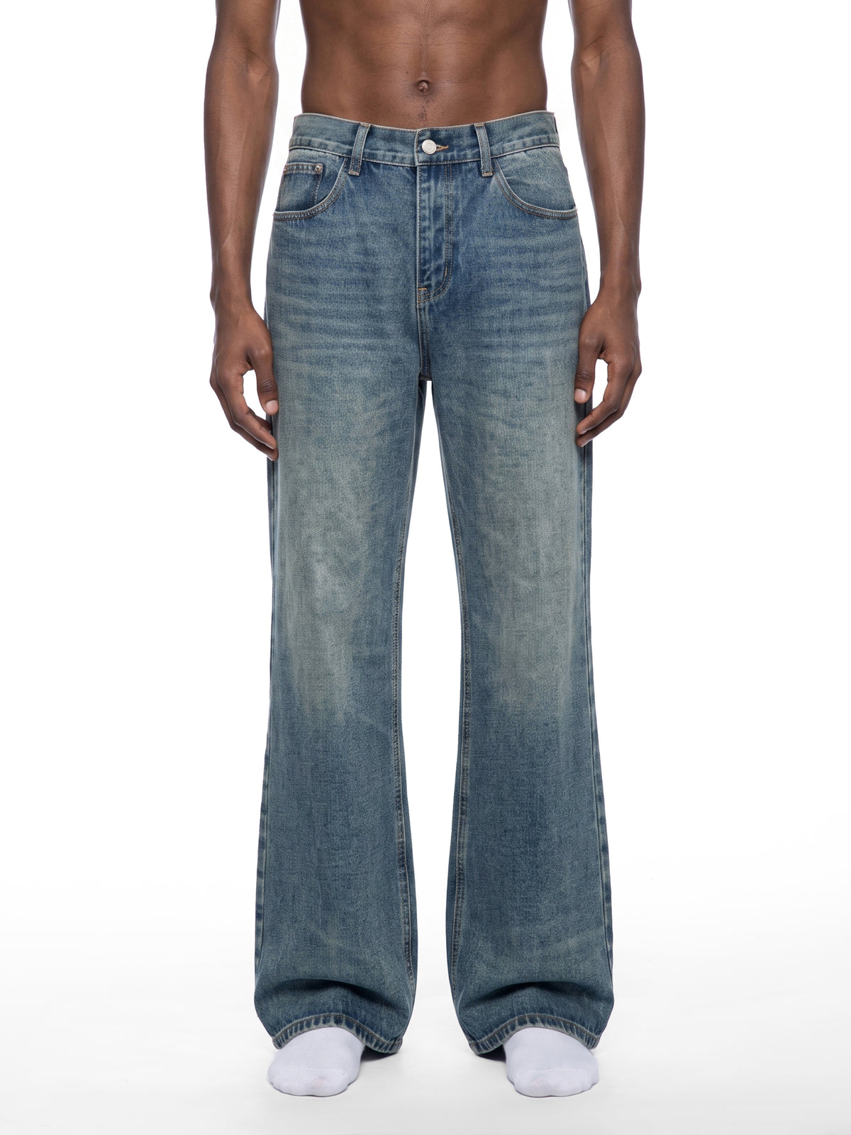 Vintage Wash Denim Jeans