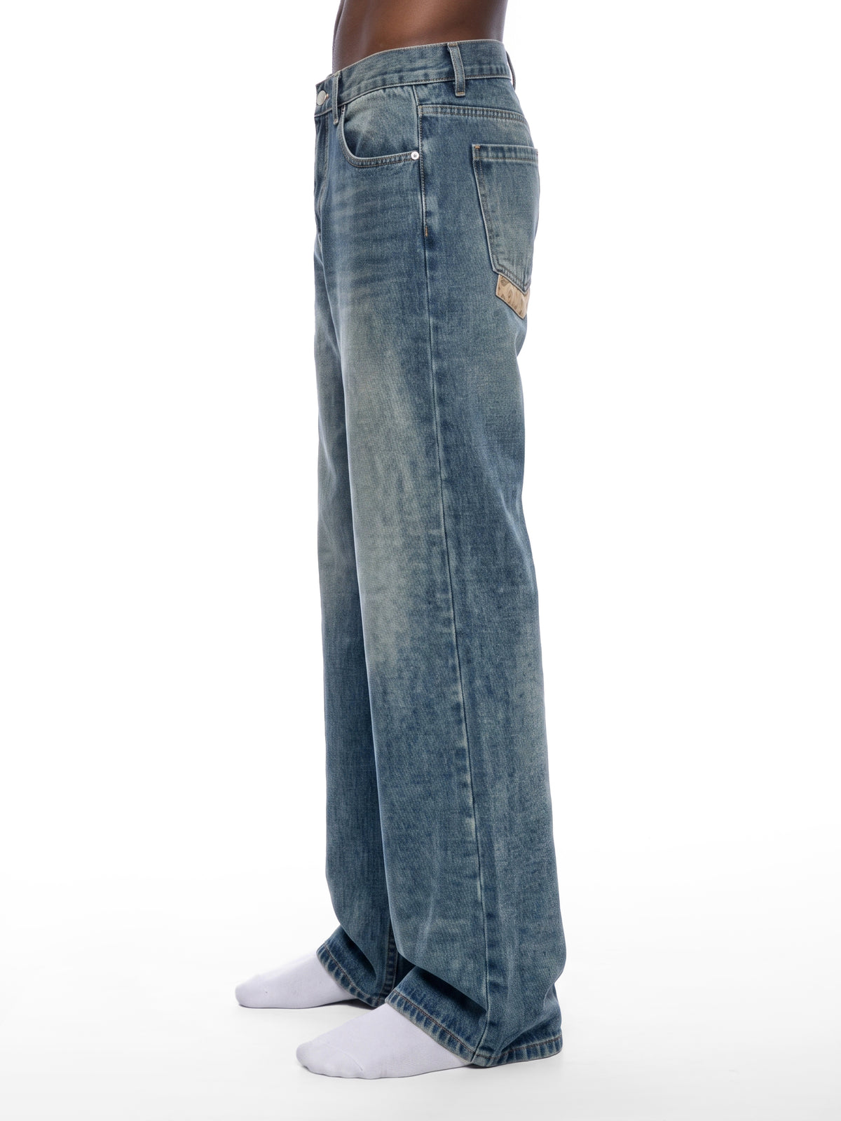 Vintage Wash Denim Jeans