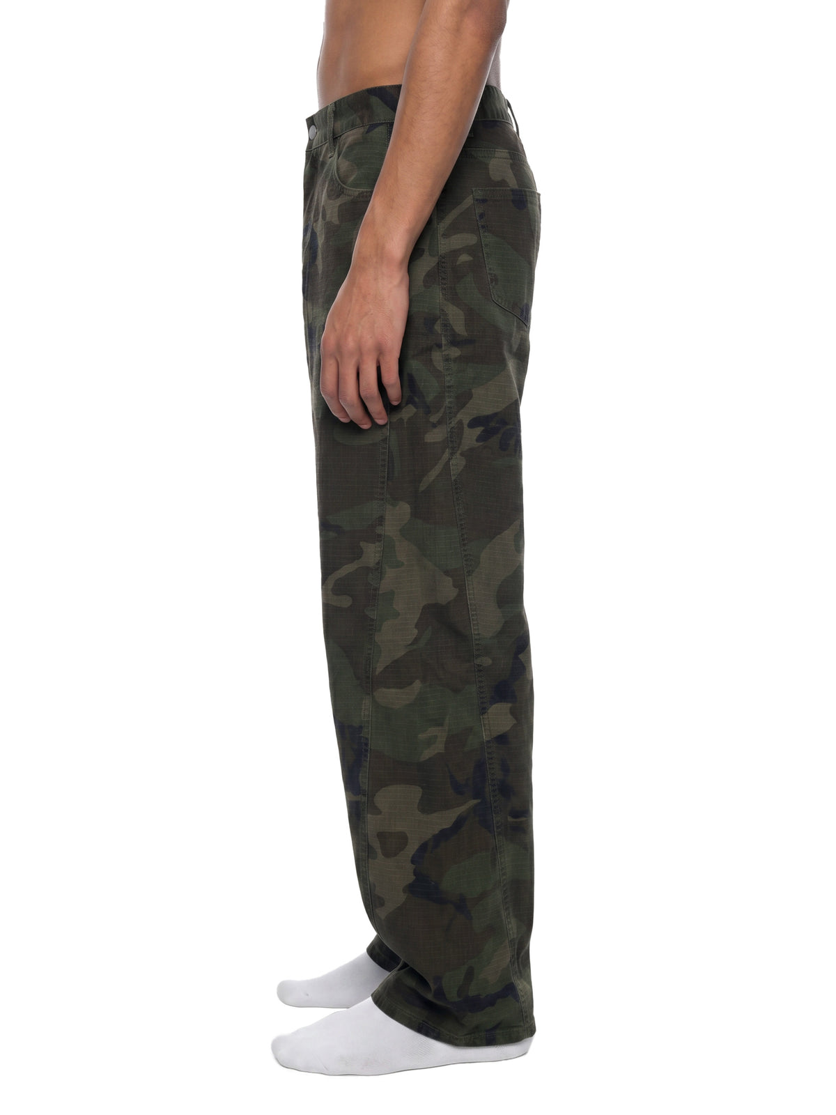 The Camo Barrel-Leg Cargo Pants