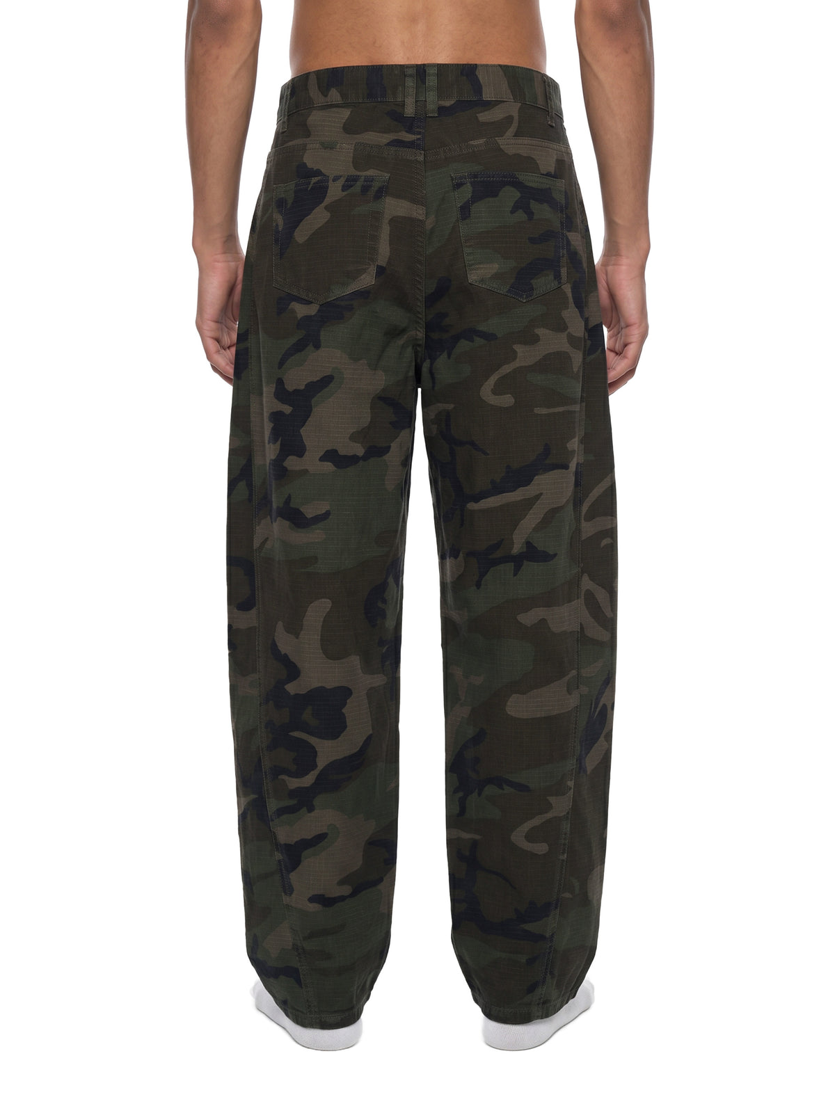 The Camo Barrel-Leg Cargo Pants