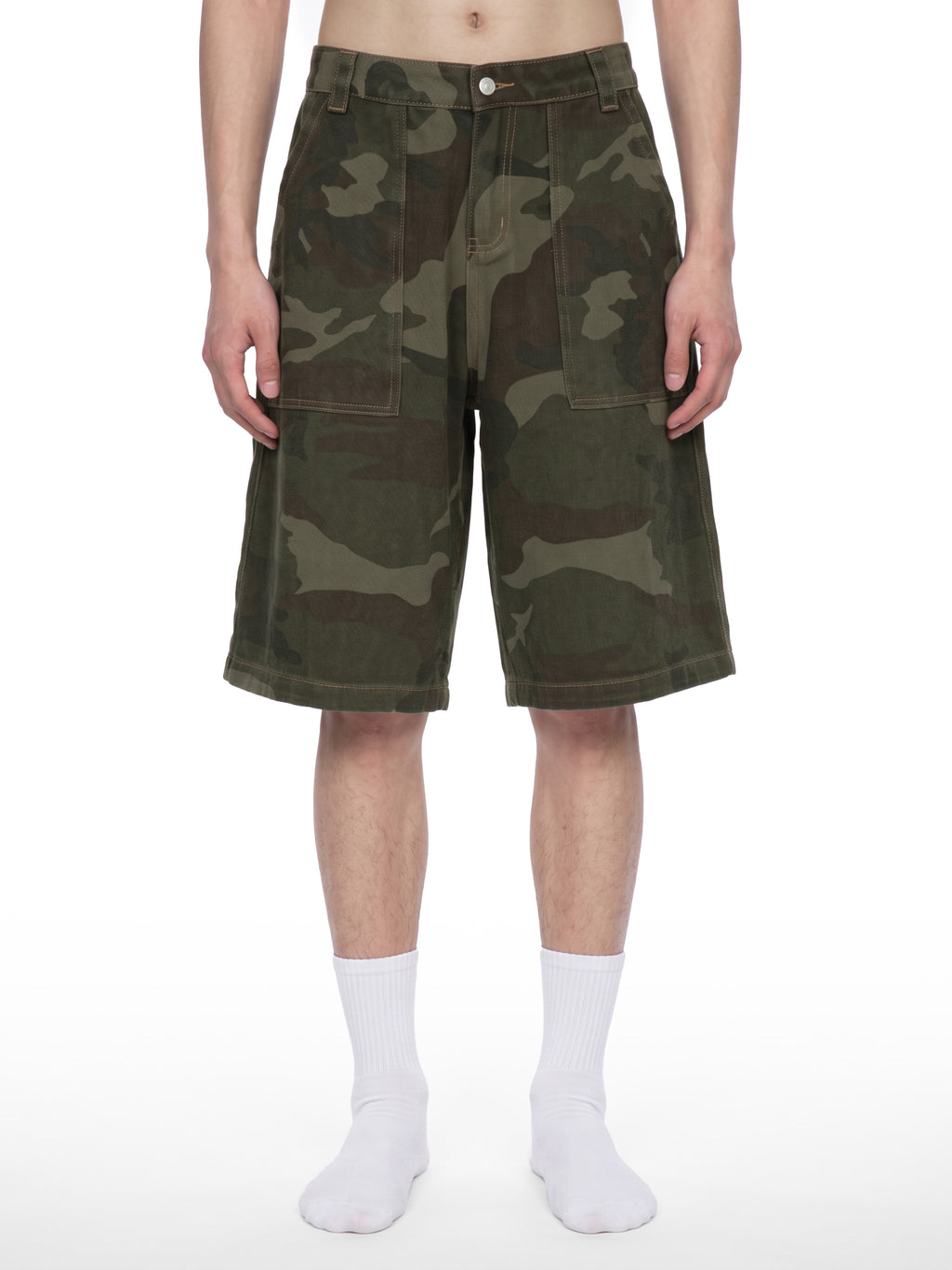 Wide Leg Camo Shorts