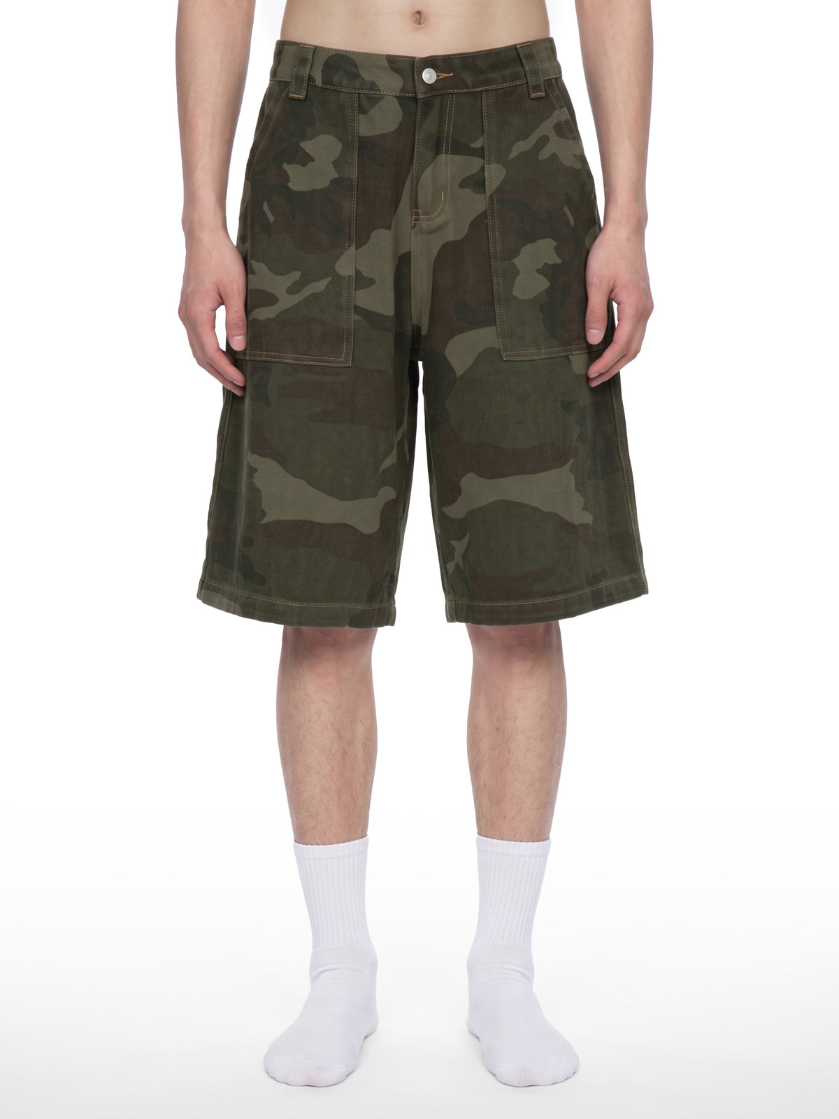 Wide Leg Camo Shorts