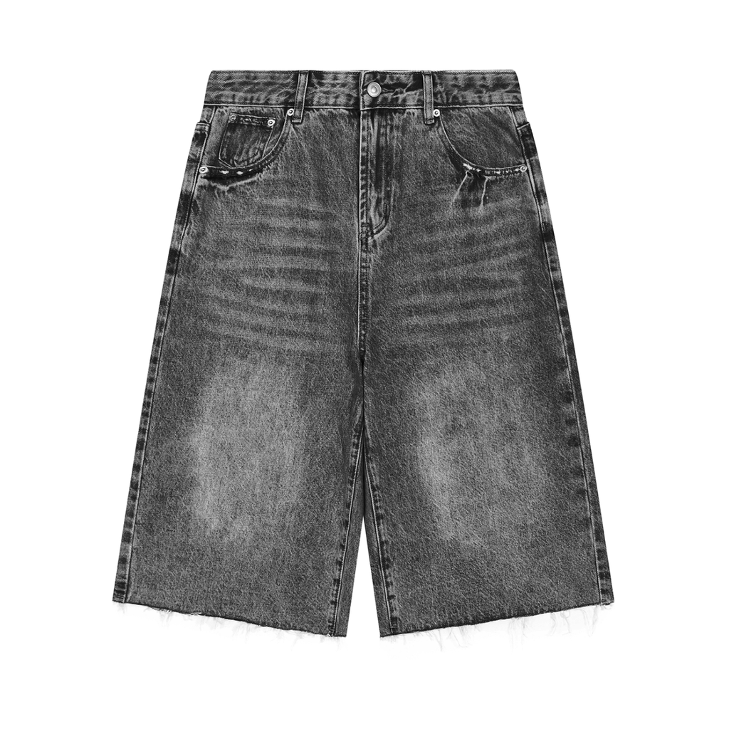 Vintage Wide Leg Denim Shorts