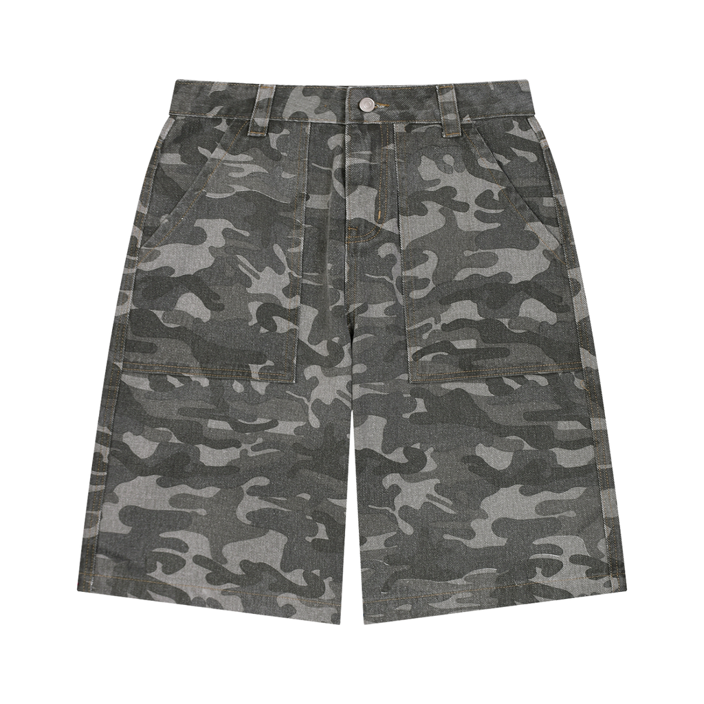 Wide Leg Camo Shorts