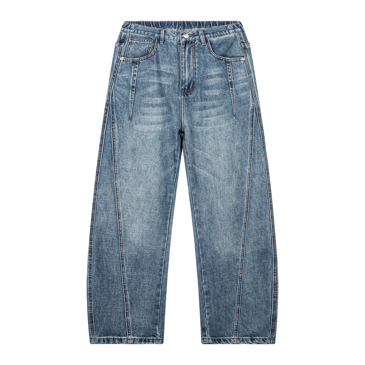 The Paneled Barrel Jeans